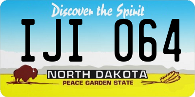 ND license plate IJI064