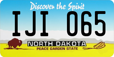ND license plate IJI065