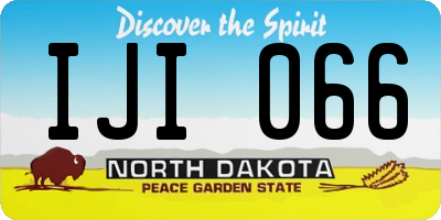 ND license plate IJI066