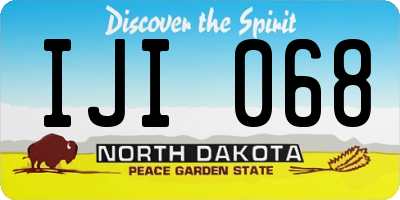 ND license plate IJI068