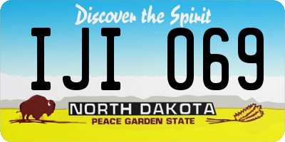 ND license plate IJI069