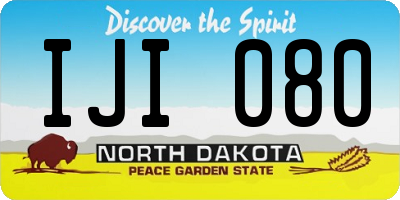 ND license plate IJI080