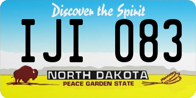 ND license plate IJI083