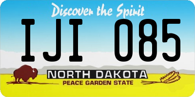 ND license plate IJI085