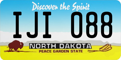 ND license plate IJI088