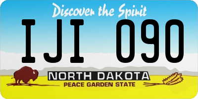 ND license plate IJI090