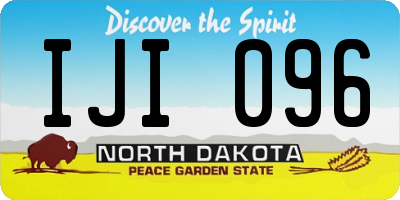 ND license plate IJI096
