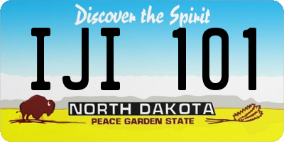 ND license plate IJI101