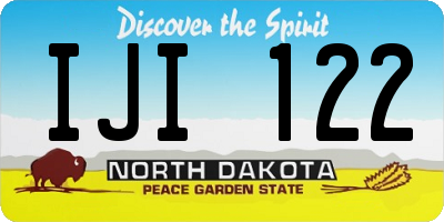 ND license plate IJI122