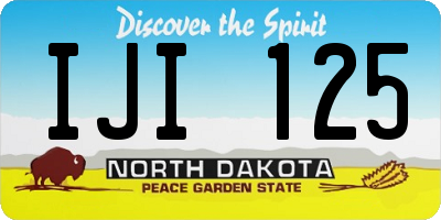 ND license plate IJI125