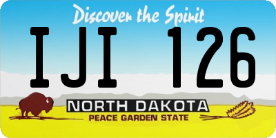 ND license plate IJI126