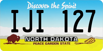 ND license plate IJI127