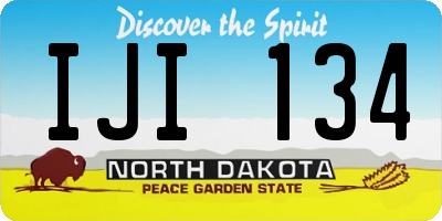 ND license plate IJI134