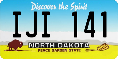 ND license plate IJI141