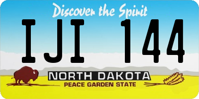 ND license plate IJI144
