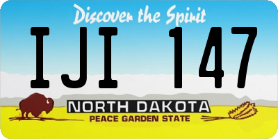 ND license plate IJI147