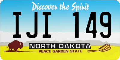 ND license plate IJI149