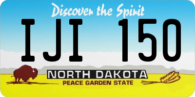ND license plate IJI150