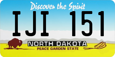 ND license plate IJI151