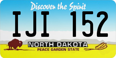 ND license plate IJI152