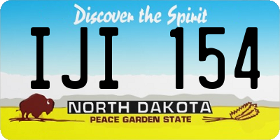ND license plate IJI154