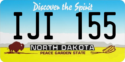 ND license plate IJI155
