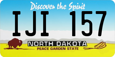 ND license plate IJI157