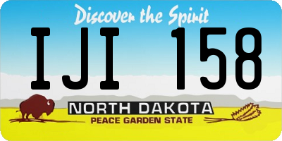 ND license plate IJI158