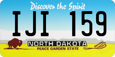 ND license plate IJI159