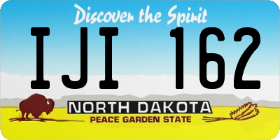 ND license plate IJI162