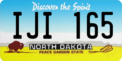 ND license plate IJI165