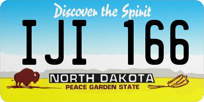 ND license plate IJI166