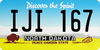 ND license plate IJI167