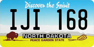 ND license plate IJI168