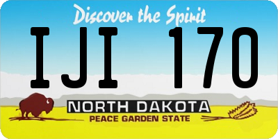 ND license plate IJI170