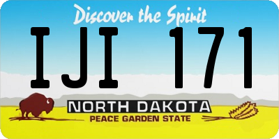 ND license plate IJI171