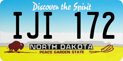 ND license plate IJI172