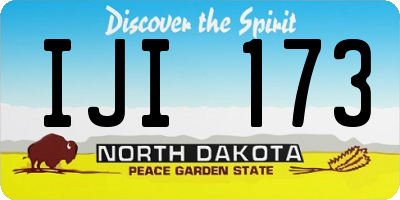 ND license plate IJI173