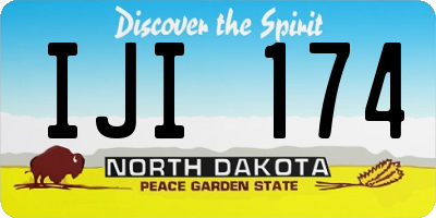 ND license plate IJI174