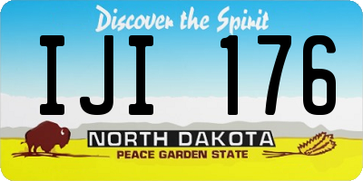 ND license plate IJI176