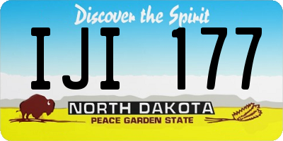 ND license plate IJI177