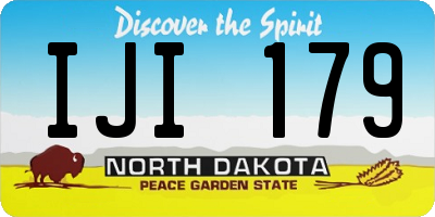 ND license plate IJI179