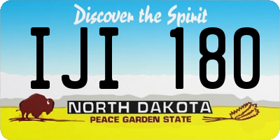 ND license plate IJI180