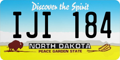 ND license plate IJI184