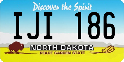 ND license plate IJI186
