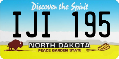 ND license plate IJI195