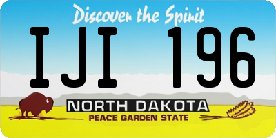 ND license plate IJI196