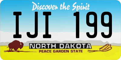 ND license plate IJI199