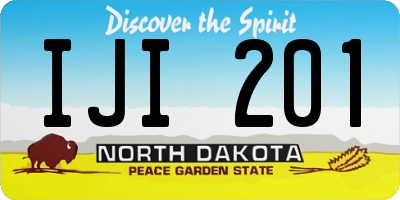 ND license plate IJI201
