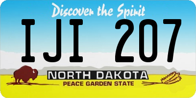 ND license plate IJI207